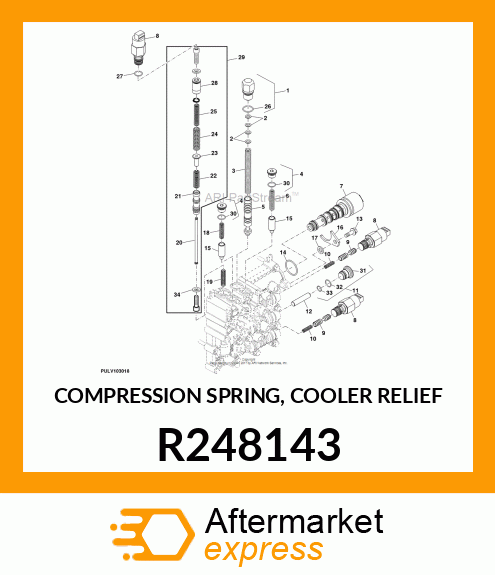 COMPRESSION SPRING, COOLER RELIEF R248143