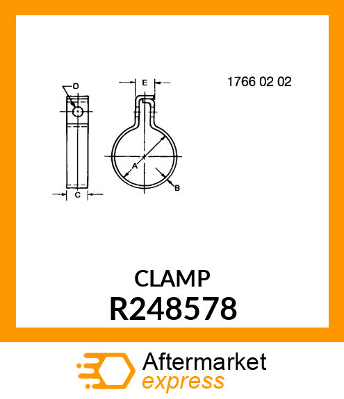 CLAMP, EXHAUST PIPE R248578