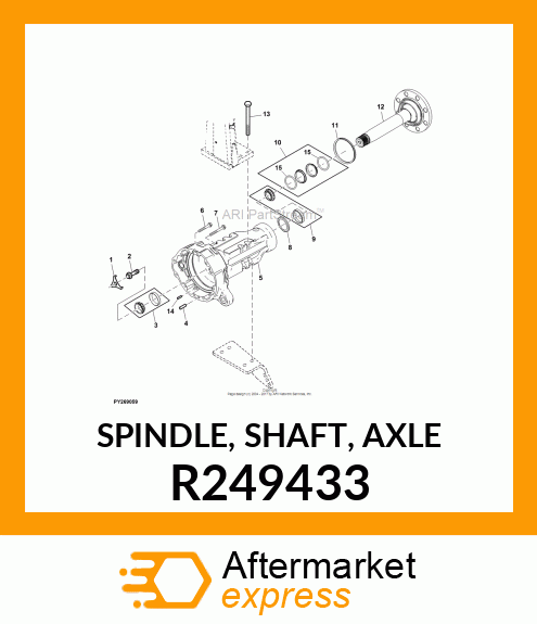 SPINDLE, SHAFT, AXLE R249433