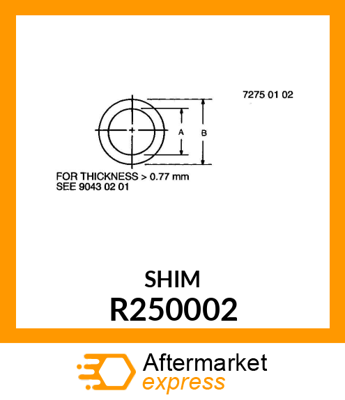 SHIM, 0.178 STEEL R250002