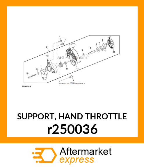 SUPPORT, HAND THROTTLE r250036