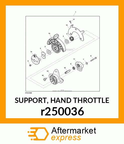 SUPPORT, HAND THROTTLE r250036