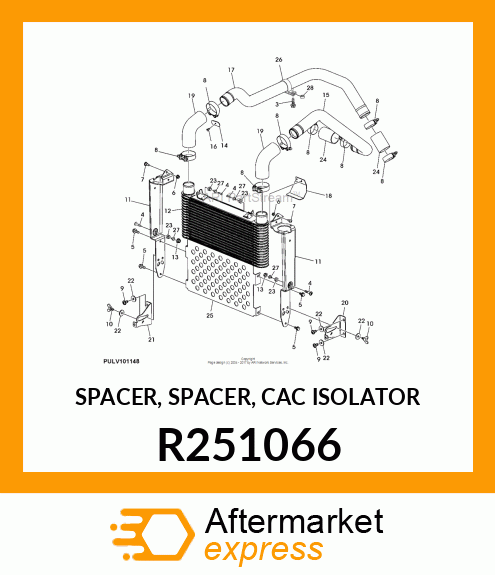 SPACER, SPACER, CAC ISOLATOR R251066