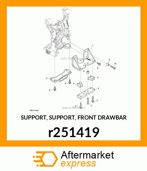 SUPPORT, SUPPORT, FRONT DRAWBAR r251419