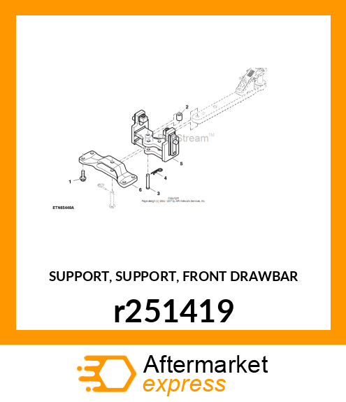 SUPPORT, SUPPORT, FRONT DRAWBAR r251419