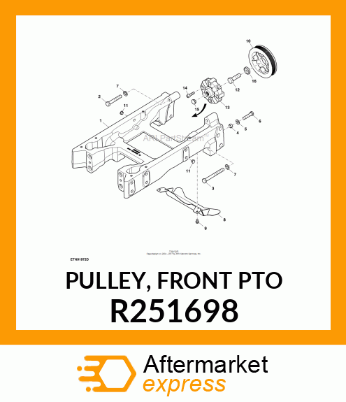 PULLEY, FRONT PTO R251698