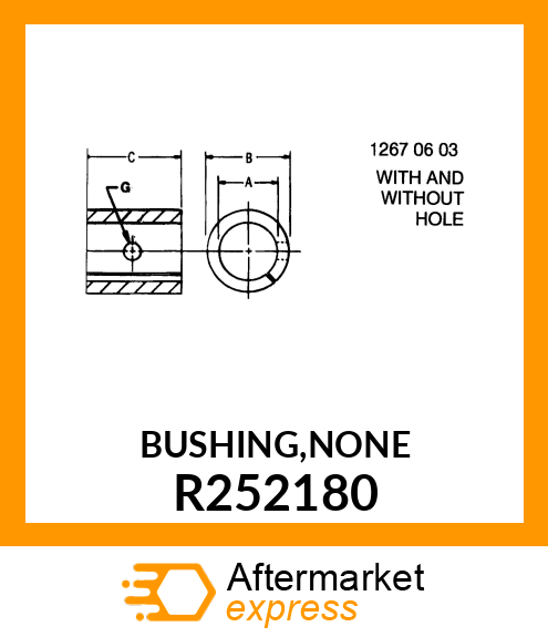 BUSHING,NONE R252180