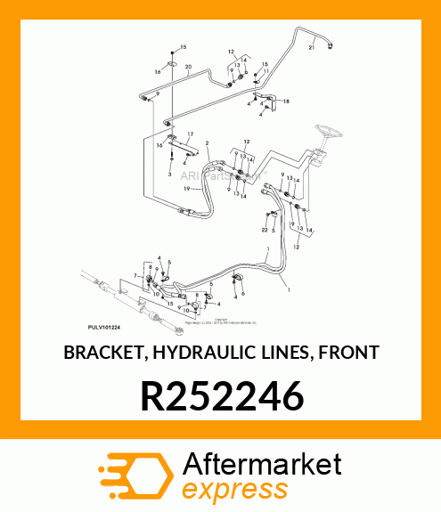 BRACKET, HYDRAULIC LINES, FRONT R252246