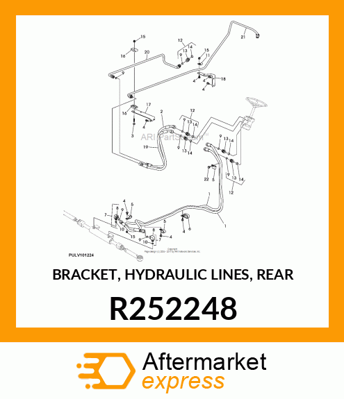 BRACKET, HYDRAULIC LINES, REAR R252248