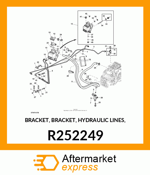 BRACKET, BRACKET, HYDRAULIC LINES, R252249