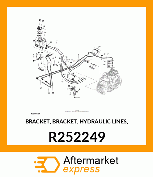 BRACKET, BRACKET, HYDRAULIC LINES, R252249