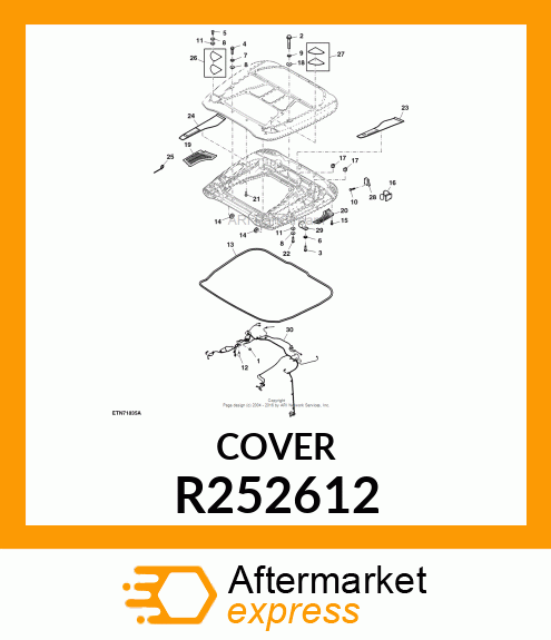 COVER, PRESSURE DUCT, LH R252612