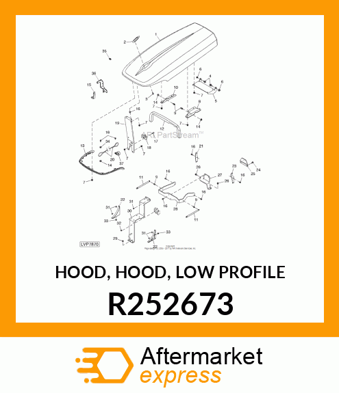 HOOD, HOOD, LOW PROFILE R252673