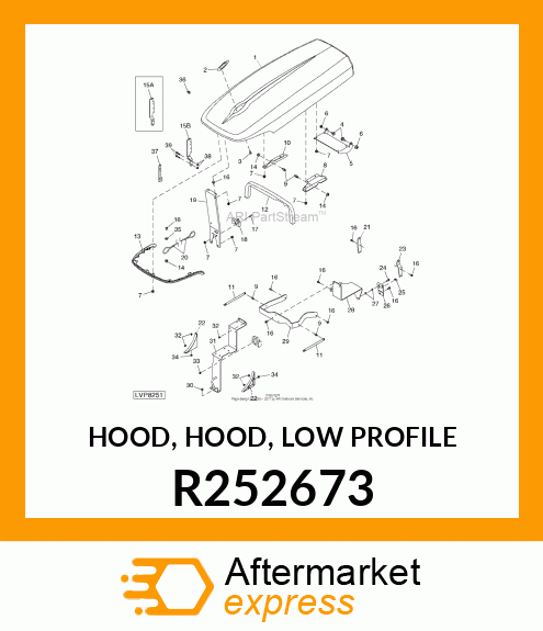 HOOD, HOOD, LOW PROFILE R252673