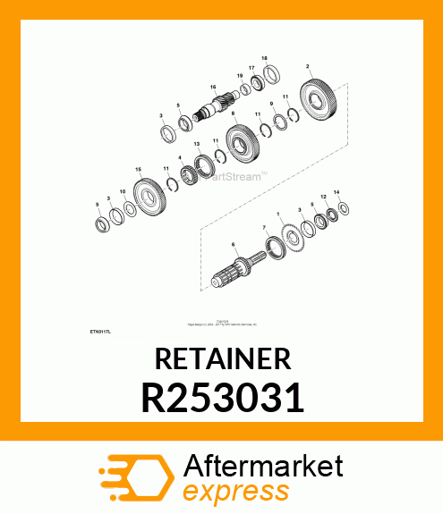 SEALING WASHER, PADDY FIELD, PTO OU R253031