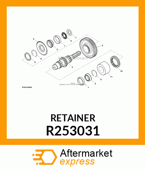 SEALING WASHER, PADDY FIELD, PTO OU R253031