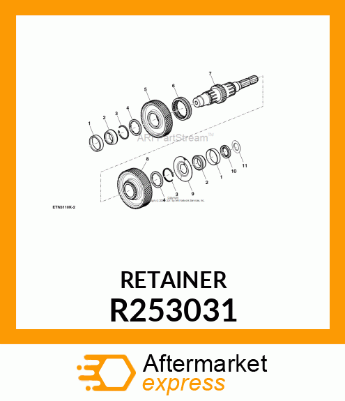 SEALING WASHER, PADDY FIELD, PTO OU R253031