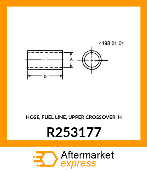 HOSE, FUEL LINE, UPPER CROSSOVER, H R253177