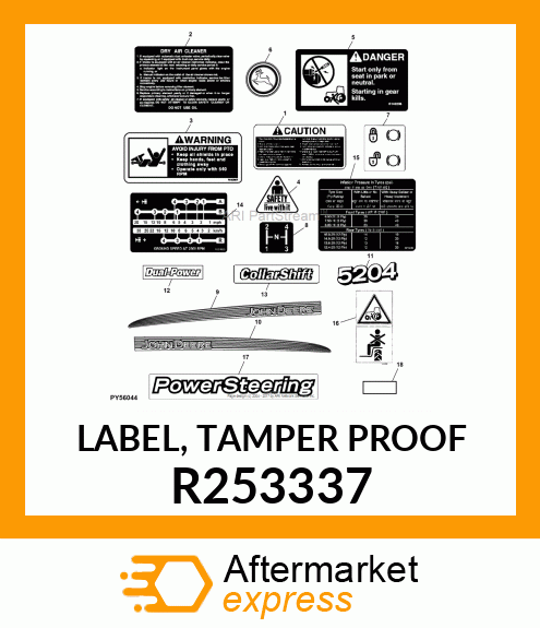 LABEL, TAMPER PROOF R253337