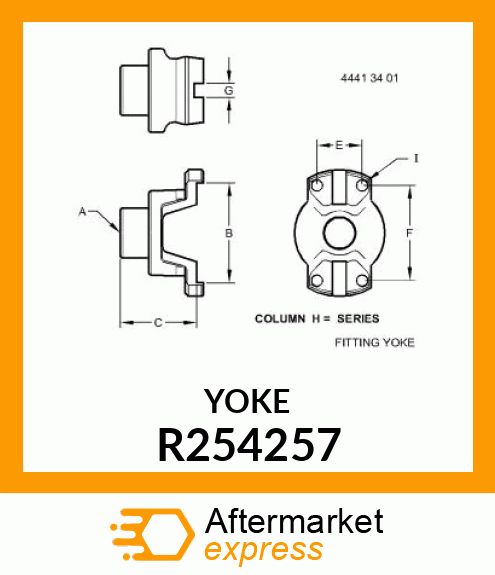 UNIVERSAL JOINT YOKE, ILS DIFFERENT R254257