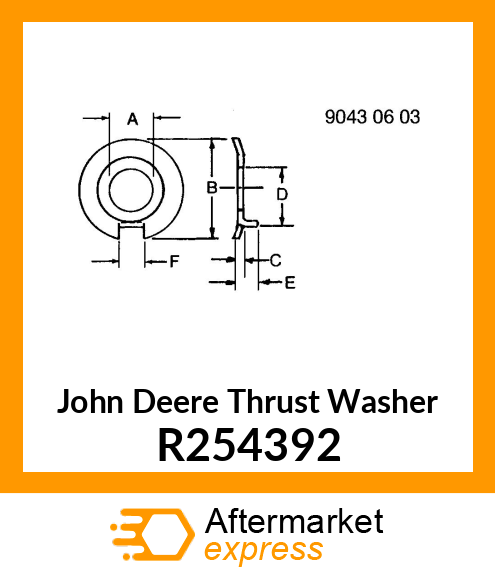 THRUST WASHER, FLANGED R254392