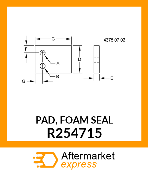PAD, FOAM SEAL R254715