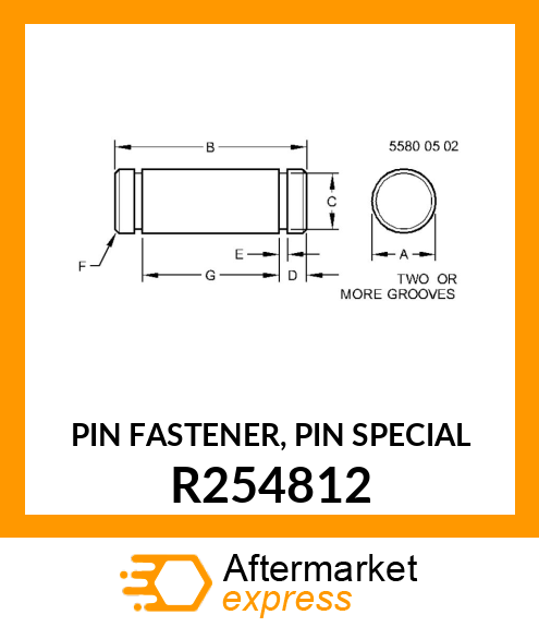 PIN FASTENER, PIN SPECIAL R254812