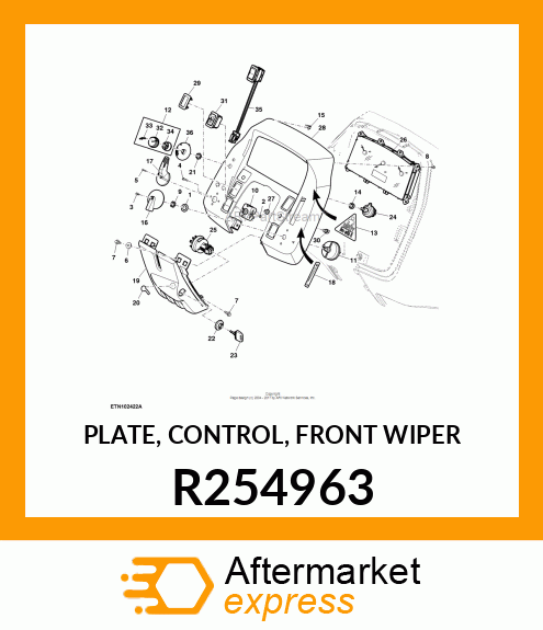 PLATE, CONTROL, FRONT WIPER R254963