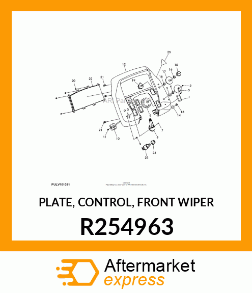 PLATE, CONTROL, FRONT WIPER R254963