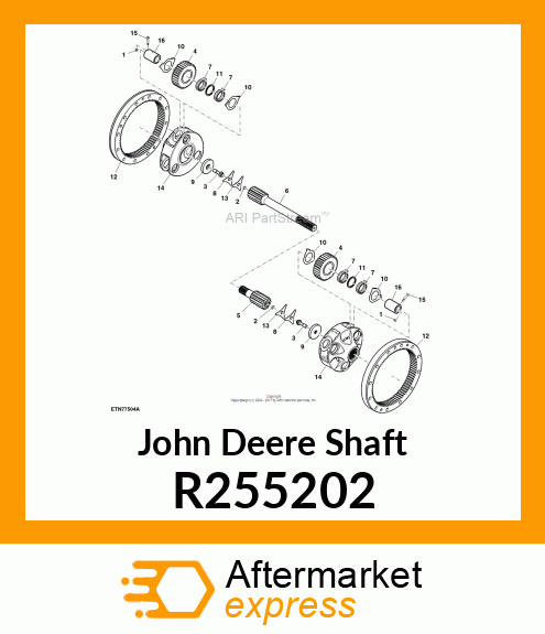 SHAFT, FINAL DRIVE, LH R255202