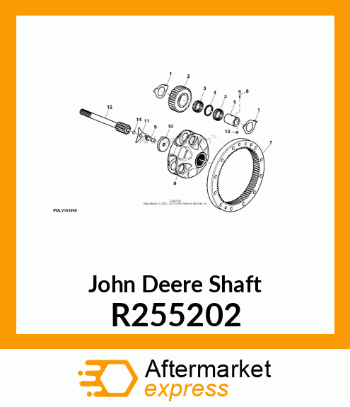 SHAFT, FINAL DRIVE, LH R255202