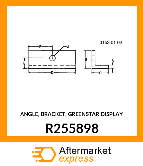 ANGLE, BRACKET, GREENSTAR DISPLAY R255898