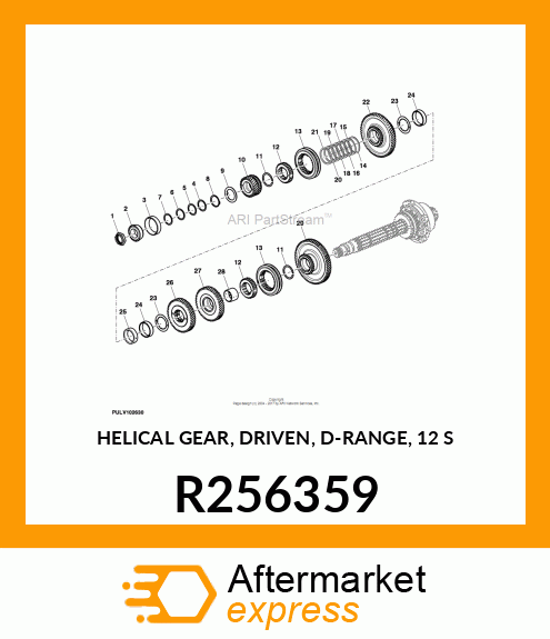 HELICAL GEAR, DRIVEN, D R256359