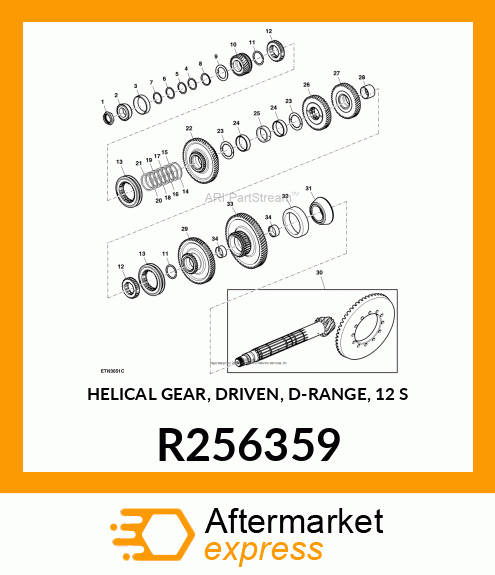 HELICAL GEAR, DRIVEN, D R256359