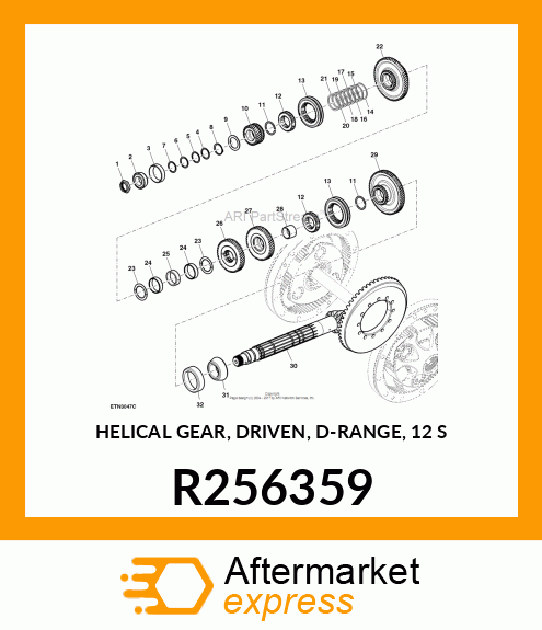 HELICAL GEAR, DRIVEN, D R256359