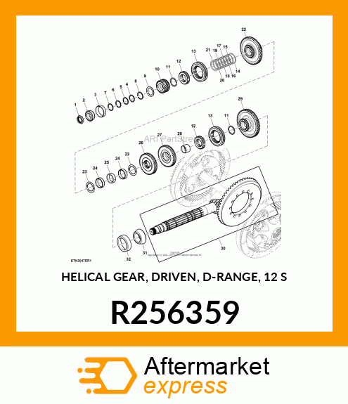 HELICAL GEAR, DRIVEN, D R256359