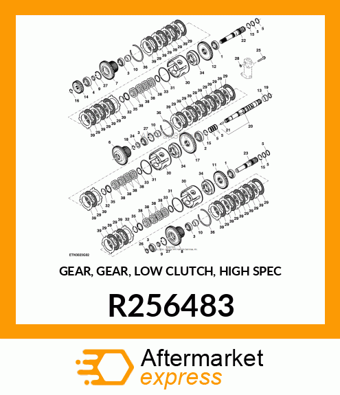 GEAR, GEAR, LOW CLUTCH, HIGH SPEC R256483