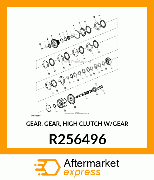 GEAR, GEAR, HIGH CLUTCH W/GEAR R256496