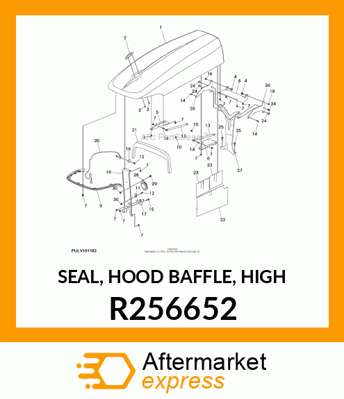 SEAL, HOOD BAFFLE, HIGH R256652