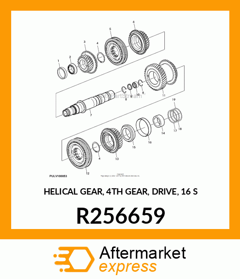 HELICAL GEAR, 4TH GEAR, DRIVE, 16 S R256659