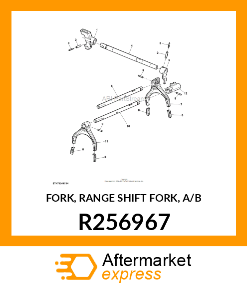 FORK, RANGE SHIFT FORK, A/B R256967