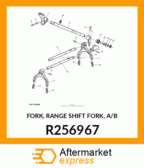 FORK, RANGE SHIFT FORK, A/B R256967