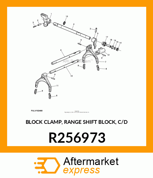 BLOCK CLAMP, RANGE SHIFT BLOCK, C/D R256973