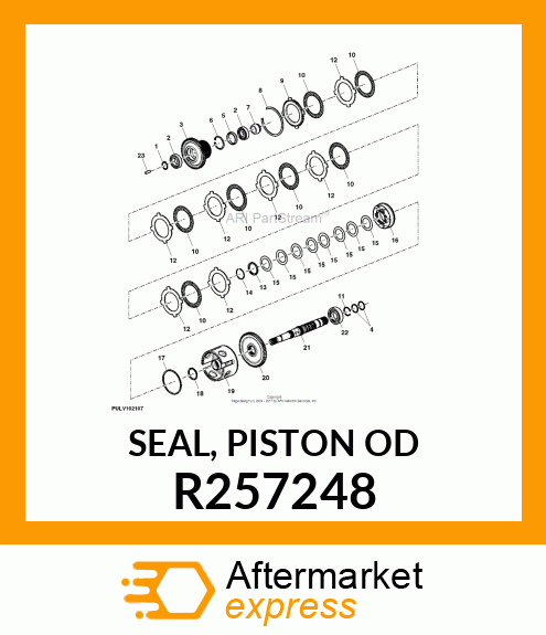 SEAL, PISTON OD R257248