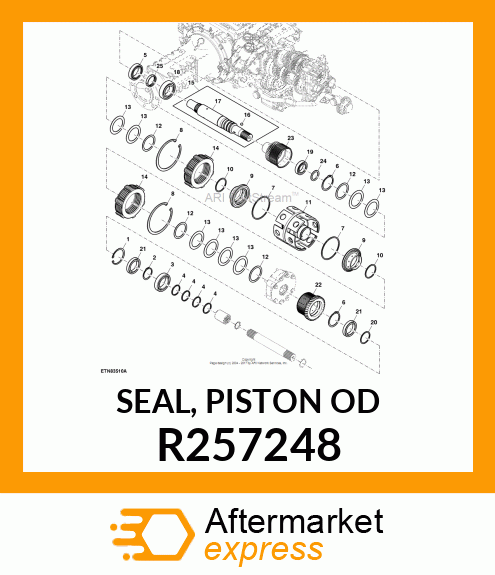 SEAL, PISTON OD R257248