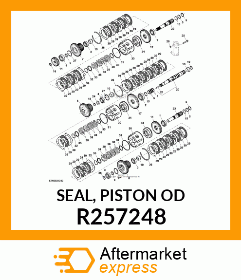 SEAL, PISTON OD R257248