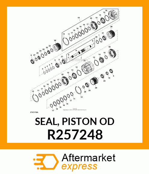 SEAL, PISTON OD R257248