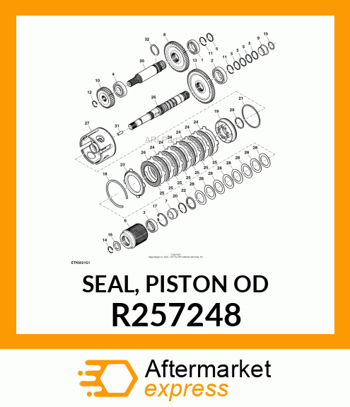 SEAL, PISTON OD R257248