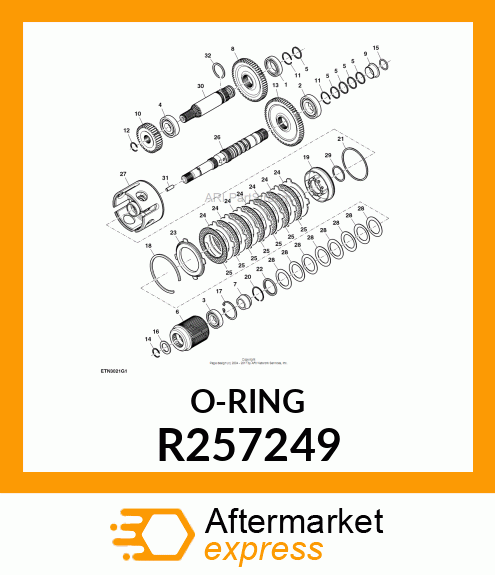 SEAL, PISTON ID R257249