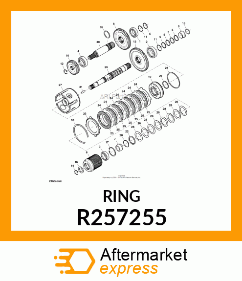 SNAP RING, SNAP RING, EXTERNAL R257255